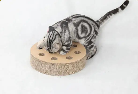 ROUND shape Cat Scratcher Fat Cat Bed Cardboard Paper High Quality Scratching Pad with funny toys