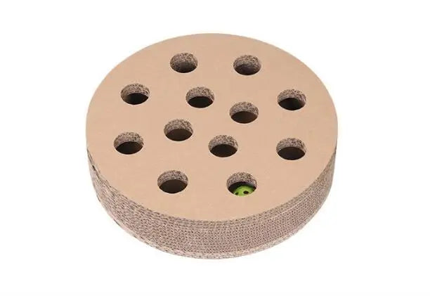 ROUND shape Cat Scratcher Fat Cat Bed Cardboard Paper High Quality Scratching Pad with funny toys