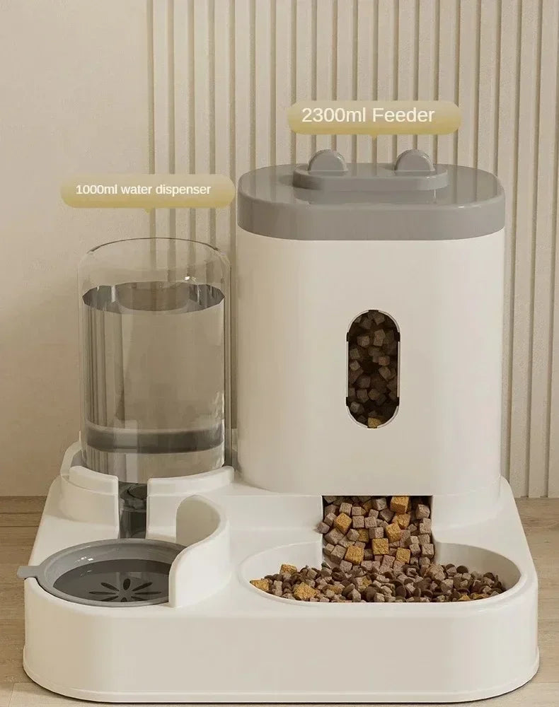 Automatic Feeder Dog Cat Food Bowl With Water Fountain Large Capacity Pet Food Storage Dispenser Container Puppy Pet Accessories